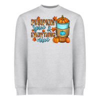 Heather Grey Pumpkin spice and everything nice Heavyweight Sweatshirt - RanaPortraitStore