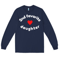 Navy funny 2nd second child   daughter for 2nd favorite kid sweatshirt Long Sleeve Tee - linhVisuals