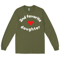 Army Green funny 2nd second child   daughter for 2nd favorite kid sweatshirt Long Sleeve Tee - linhVisuals
