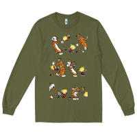 Army Green calvin Long Sleeve Tee - linhVisuals