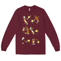 Burgundy calvin Long Sleeve Tee - linhVisuals