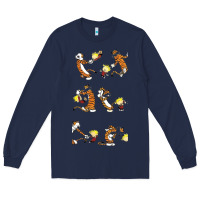 Navy calvin Long Sleeve Tee - linhVisuals