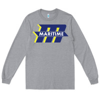 Heather Grey massachusetts maritime academy Long Sleeve Tee - linhVisuals
