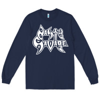 Navy nasty savage 85 thrash metal Long Sleeve Tee - linhVisuals