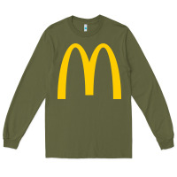 Army Green donalds food Long Sleeve Tee - linhVisuals