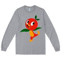 Heather Grey orange bird Long Sleeve Tee - linhVisuals
