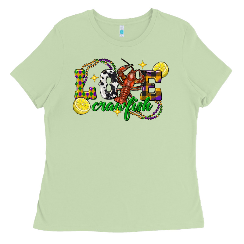 Mardi Gras Love Crawfish Ladies Tee by FaDigitalArtStudio | Teevron