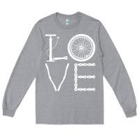 Heather Grey cycling t  shirt cycling cyclist t  shirt (1) Long Sleeve Tee - linhVisuals