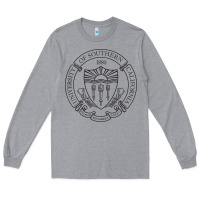 Heather Grey .university of southern california Long Sleeve Tee - linhVisuals