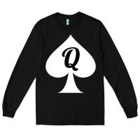 Black queen of spades clothes for women   qos tee t shirt Long Sleeve Tee - linhVisuals