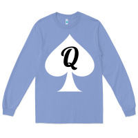 Colony Blue queen of spades clothes for women   qos tee t shirt Long Sleeve Tee - linhVisuals