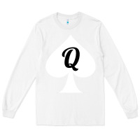 White queen of spades clothes for women   qos tee t shirt Long Sleeve Tee - linhVisuals