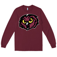 Burgundy temple owls Long Sleeve Tee - linhVisuals