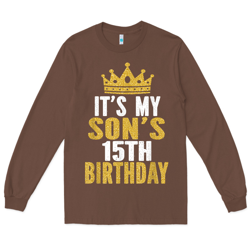 It's My Son's 15th Birthday 15 Years Old Boy T Shirt Long Sleeve Tee by linhVisuals | Teevron