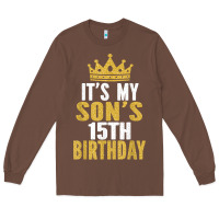 Chestnut it's my son's 15th birthday 15 years old boy t shirt Long Sleeve Tee - linhVisuals