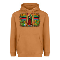 Meerkat lady of guadalupe serape background Heavyweight Hoodie - Jasminsmagicworld