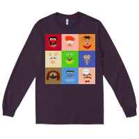 Plum Muppets and Friends Long Sleeve Tee - linhVisuals