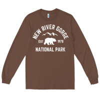 Chestnut womens new river gorge national park bear west virginia nature v neck Long Sleeve Tee - linhVisuals