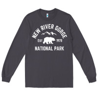 Smoke womens new river gorge national park bear west virginia nature v neck Long Sleeve Tee - linhVisuals