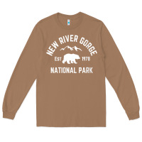 Toasted Coconut womens new river gorge national park bear west virginia nature v neck Long Sleeve Tee - linhVisuals