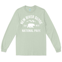 Matcha womens new river gorge national park bear west virginia nature v neck Long Sleeve Tee - linhVisuals