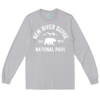 Moon Dust womens new river gorge national park bear west virginia nature v neck Long Sleeve Tee - linhVisuals