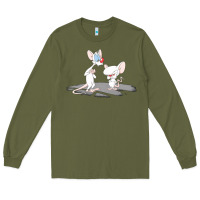 Army Green newanimaniacs pinky and the brain Long Sleeve Tee - linhVisuals
