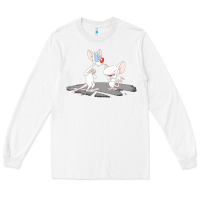 White newanimaniacs pinky and the brain Long Sleeve Tee - linhVisuals
