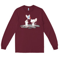 Burgundy newanimaniacs pinky and the brain Long Sleeve Tee - linhVisuals