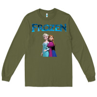 Army Green newanna and elsa frozen Long Sleeve Tee - linhVisuals