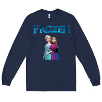 Navy newanna and elsa frozen Long Sleeve Tee - linhVisuals
