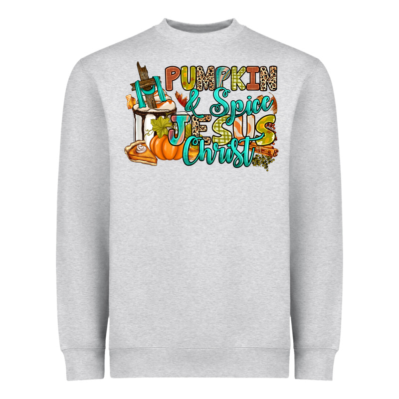 Pumpkin Spice And Jesus Christ Heavyweight Sweatshirt by RanaPortraitStore | Teevron