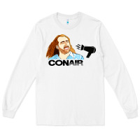 White nicolas cage conair Long Sleeve Tee - linhVisuals