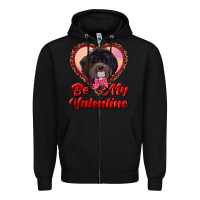 Black be my valentine Zipper Hoodie - RanaPortraitStore