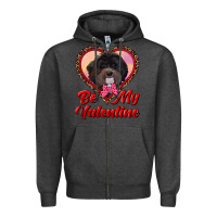 Charcoal Heather be my valentine Zipper Hoodie - RanaPortraitStore