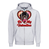 Heather Grey be my valentine Zipper Hoodie - RanaPortraitStore