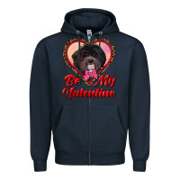 Navy be my valentine Zipper Hoodie - RanaPortraitStore