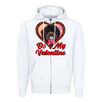 White be my valentine Zipper Hoodie - RanaPortraitStore