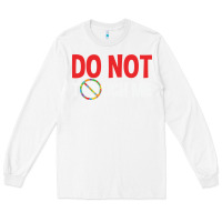 White do not touch me autism kid Long Sleeve Tee - linhVisuals