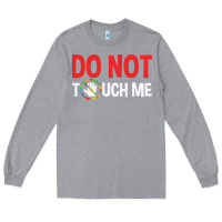 Heather Grey do not touch me autism kid Long Sleeve Tee - linhVisuals
