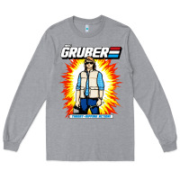 Heather Grey macgruber action figure Long Sleeve Tee - linhVisuals