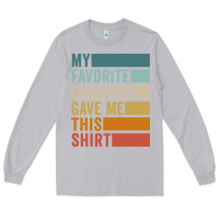 Moon Dust my favorite daughter gave me this shirt father's day pullover hoodie Long Sleeve Tee - linhVisuals