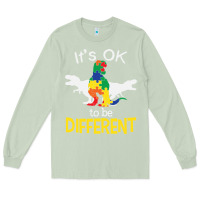 Matcha it’s ok to be different autism dinosaur Long Sleeve Tee - linhVisuals