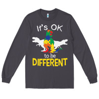 Smoke it’s ok to be different autism dinosaur Long Sleeve Tee - linhVisuals