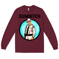 Burgundy sumbitch Long Sleeve Tee - linhVisuals