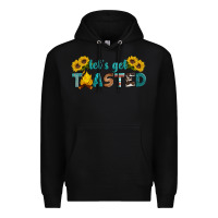 Black let's get toasted Premium Hoodie - Artiststas