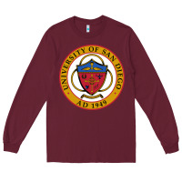 Burgundy university of san diego Long Sleeve Tee - linhVisuals