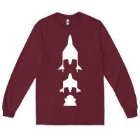Burgundy Virgin Galactic Evolution Long Sleeve Tee - linhVisuals