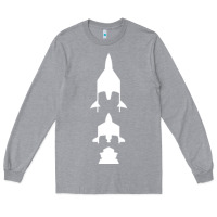 Heather Grey Virgin Galactic Evolution Long Sleeve Tee - linhVisuals