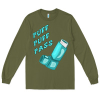 Army Green puff puff pass inhaler Long Sleeve Tee - linhVisuals